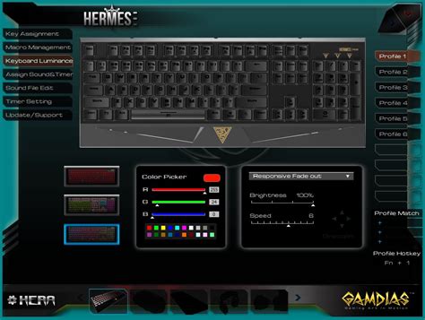 gamdias hermes rgb keyboard settings.